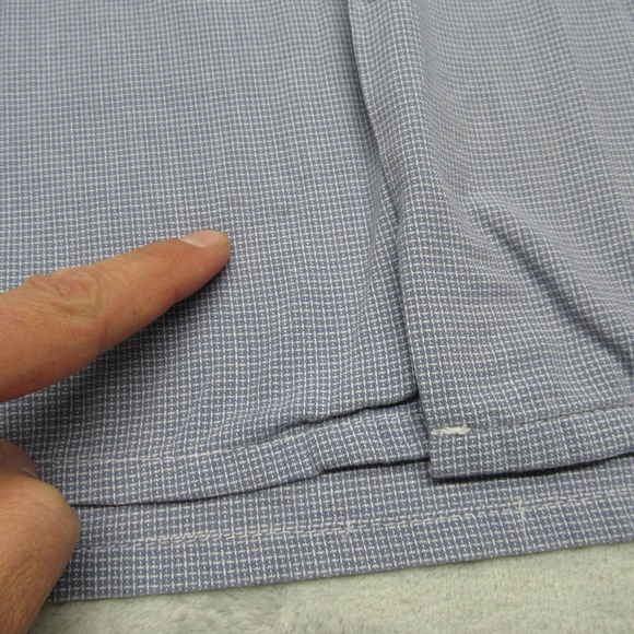 Budweiser Shirt Men XL Riverside Blue Reflective Stripes Button Up Logo Employee - Picture 6 of 14